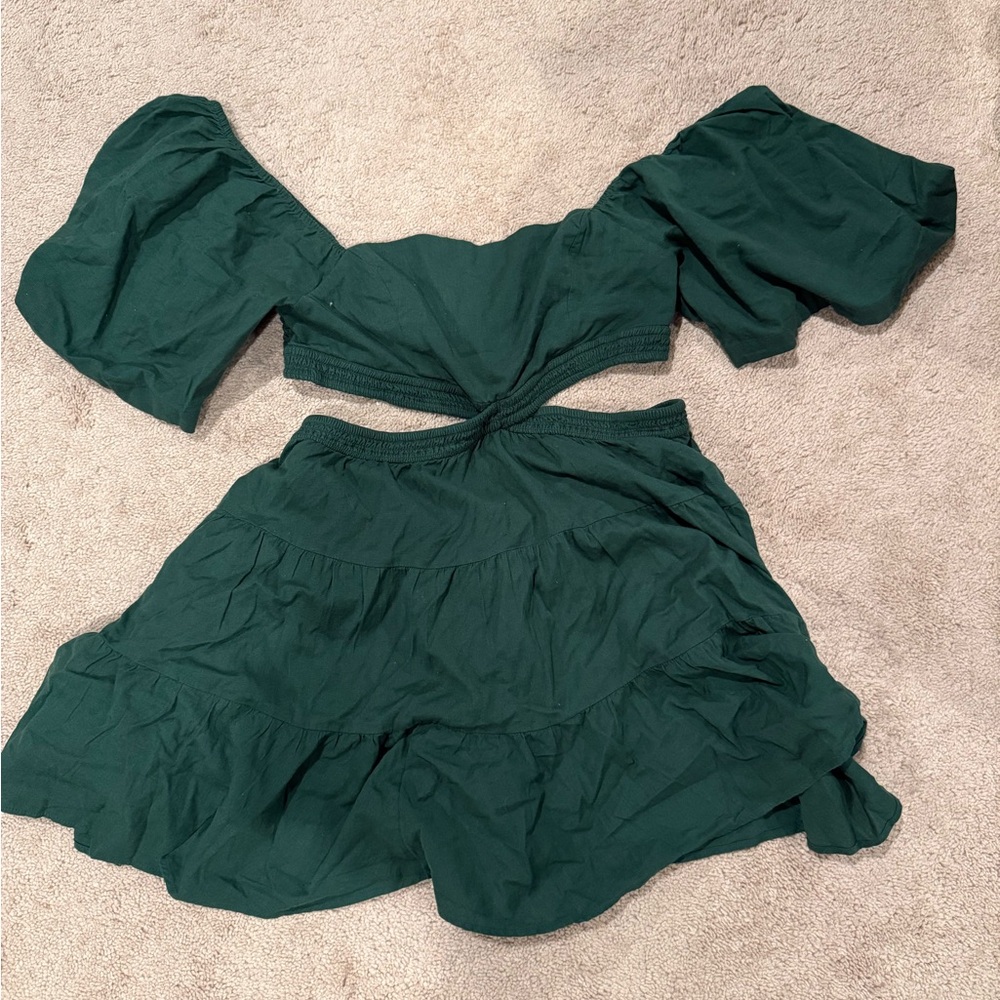 Free People Cross of Sunlight Mini Cutout Dress
